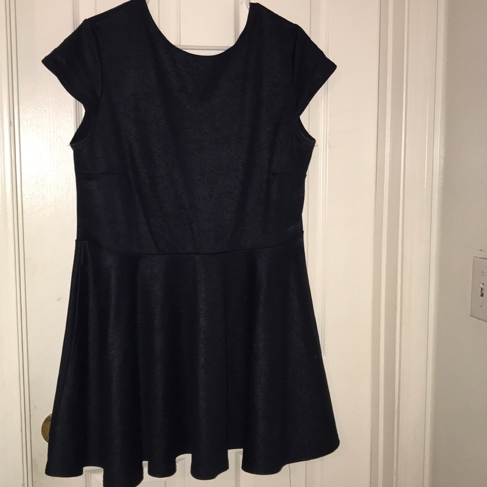 Navy mini skater dress